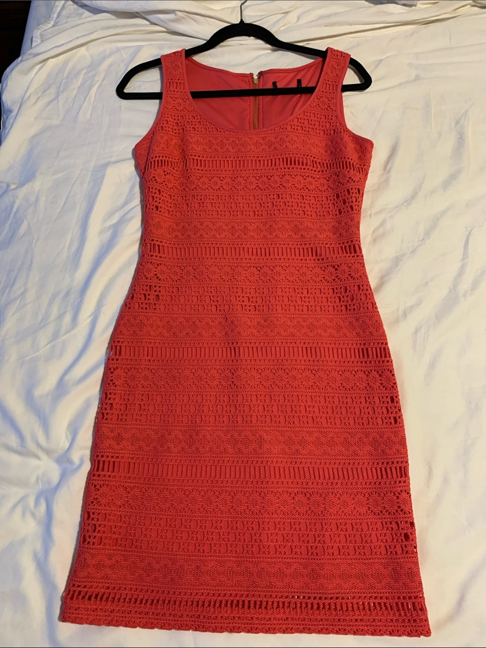 GUESS Coral Crochet Midi Dress